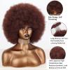 Xinran 8 inch Short Afro Kinky Wig for Black Women,Natural 70s Afro Wigs for Women, Short Afro Puff wigs(Auburn). view 4
