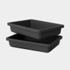 Salon Trolley Drawer Black Plastic Drawer-2PCS view 1