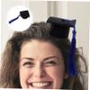 PRETYZOOM 3pcs Doctoral Hair Clip Mini Graduation Hat Barrettes Colorful Tassels Fun Party Accessories for Adults Boy Girl Unique Headdress for Graduation Celebrations view 3