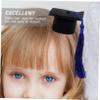 PRETYZOOM 3pcs Doctoral Hair Clip Mini Graduation Hat Barrettes Colorful Tassels Fun Party Accessories for Adults Boy Girl Unique Headdress for Graduation Celebrations view 4