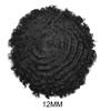 Afro Curly Mens Toupee Lace PU African American Hairpiece Replacement Kinky Curly Brazilian Remy Hair System for Black Men (1# JET BLACK -12MM WAVE) view 3