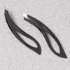 2pcs Stainless Steel Eyebrow Clip Eyebrow Tweezers Slant Tip for Men and Women (Black) view 3