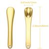 8 Pieces Skincare Spatula Metal Cosmetic Spatulas Makeup Applicator Mini Beauty Scoop Facial Cream Mask Spoon for Mixing and Sampling(Gold) view 2