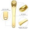 8 Pieces Skincare Spatula Metal Cosmetic Spatulas Makeup Applicator Mini Beauty Scoop Facial Cream Mask Spoon for Mixing and Sampling(Gold) view 4