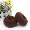 AnHua 2 Pcs Mesh Hair Shaper Styler Donut Former Ring Bun Maker Twist Tool DIY Foam Shaper (Brown) view 1