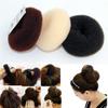 AnHua 2 Pcs Mesh Hair Shaper Styler Donut Former Ring Bun Maker Twist Tool DIY Foam Shaper (Brown) view 3
