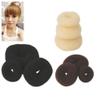 AnHua 2 Pcs Mesh Hair Shaper Styler Donut Former Ring Bun Maker Twist Tool DIY Foam Shaper (Beige) view 4