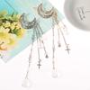 2Pcs Women Fashion Rhinestone Stars Moon Tassel Hair Clip Pins Side Clip Hairpin Barrettes Bobby Pins Headdress Hair Accessories view 3