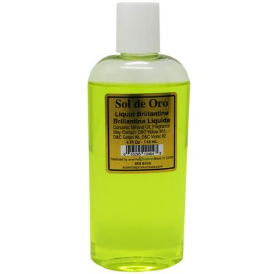 Sol de Oro Liquid Brillantine yellow 4 fl oz,Brillantina Liquida Amarrilla