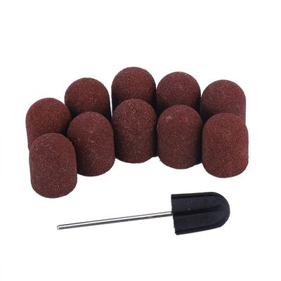 Pongnas 10pcs Portable Manicure Sanding Bands for Nail Drill, Nail Dedicated Head Grinding Sanding Polisher Sand Pedicure Tool with Sand Shaft(13 * 19)