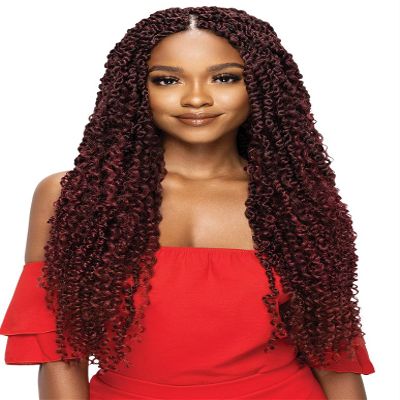 Outre X-PRESSION 24 Inch Pre-Twisted Premium Synthetic Fibers Braid Quick Long Lasting Protective Style Soft Texture Lightweight Crochet Loop - BOHO PASSION WATERWAVE (2T1B/425)