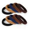 100PCS Large Cotton Seamless Hair Ties Bands, Ponytail Holders, Thick Hair Elastics for Thick Heavy and Curly Hair, 2 Inch in Diameter and 5 Colors by BAOLI view 1