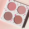 Beauty Bakerie Powder Blush Makeup Palette for Face & Cheeks, Matte and Metallic Highlighter Make up Set, 4 Highlight Shades, Cotton Candy Champagne view 3