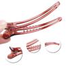 12PCS 6 Colors Plastic Metal Alligator Hair Clips Professional Hairdressing Salon Hair Barrettes Hollow Transparent Duck Bill Teeth Hair Clips Non Slip Band Clips (Length - 4.7in) view 2