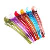 12PCS 6 Colors Plastic Metal Alligator Hair Clips Professional Hairdressing Salon Hair Barrettes Hollow Transparent Duck Bill Teeth Hair Clips Non Slip Band Clips (Length - 4.7in) view 3
