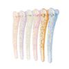 12PCS Plastic Metal Alligator Flower Hair Clips Professional Hairdressing Salon Hair Barrettes Translucent Duck Bill Teeth Hair Clips Non Slip Band Clips (Length - 3 Inch) view 1