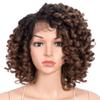 Style Icon 13" Afro Wigs Short Curly Wigs for Black Women Lace Front Side Part Synthetic Wigs Ombre Blonde Wig (13 Inch, OT30) view 1