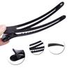 12PCS Black Hollow Plastic Metal Alligator Hair Clips Professional Hairdressing Salon Hair Barrettes Duck Bill Teeth Non Slip Clips for Hair Styling and Sectioning (Length - 4.7in) view 2
