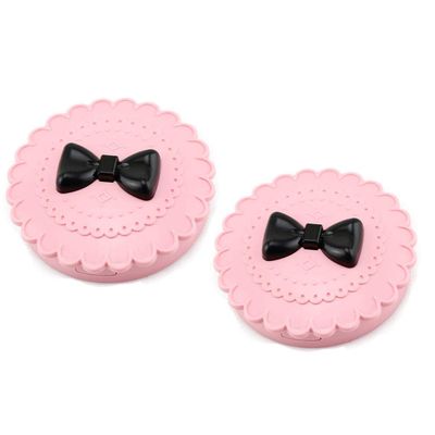 2 PCS Cosmetic Case with Mirror Eyelash Case Makeup Storage Box Travel Cosmetic Bag Pink Place Eyelashes