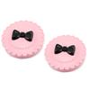 2 PCS Cosmetic Case with Mirror Eyelash Case Makeup Storage Box Travel Cosmetic Bag Pink Place Eyelashes view 1