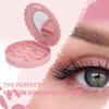 2 PCS Cosmetic Case with Mirror Eyelash Case Makeup Storage Box Travel Cosmetic Bag Pink Place Eyelashes view 2