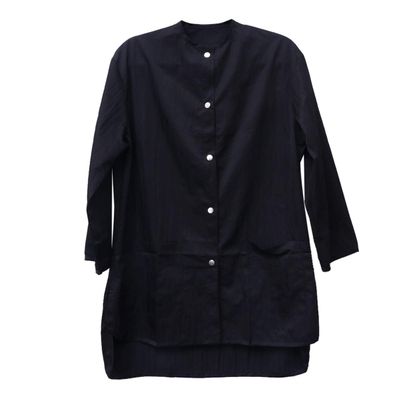 Beaupretty Womens Hair Salon Smock Jacket Black Salon Client Gown Robes Cape Hair Smock Cape Long Sleeve Black