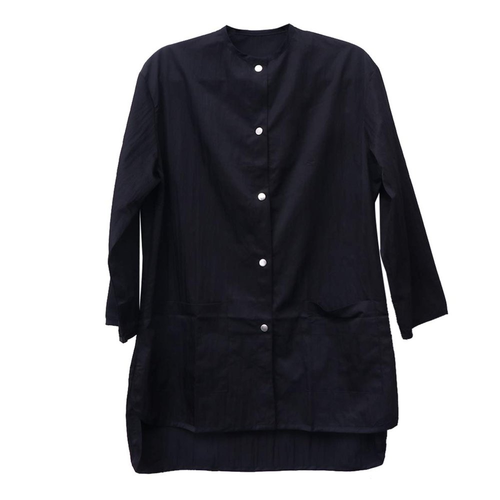 Beaupretty Womens Hair Salon Smock Jacket Black Salon Client Gown Robes Cape Hair Smock Cape Long Sleeve Black