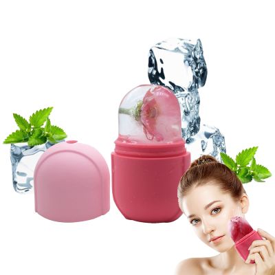 Ice Roller for Face and Eye, Ice face roller,Gua Sha Facial Tools, Facial ice roller, Skin Care Tools,Ice mold for face(Pink-face)