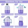 Ice Roller for Face and Eye, Ice face roller,Gua Sha Facial Tools, Facial ice roller, Skin Care Tools,Ice mold for face (purple-face) view 3