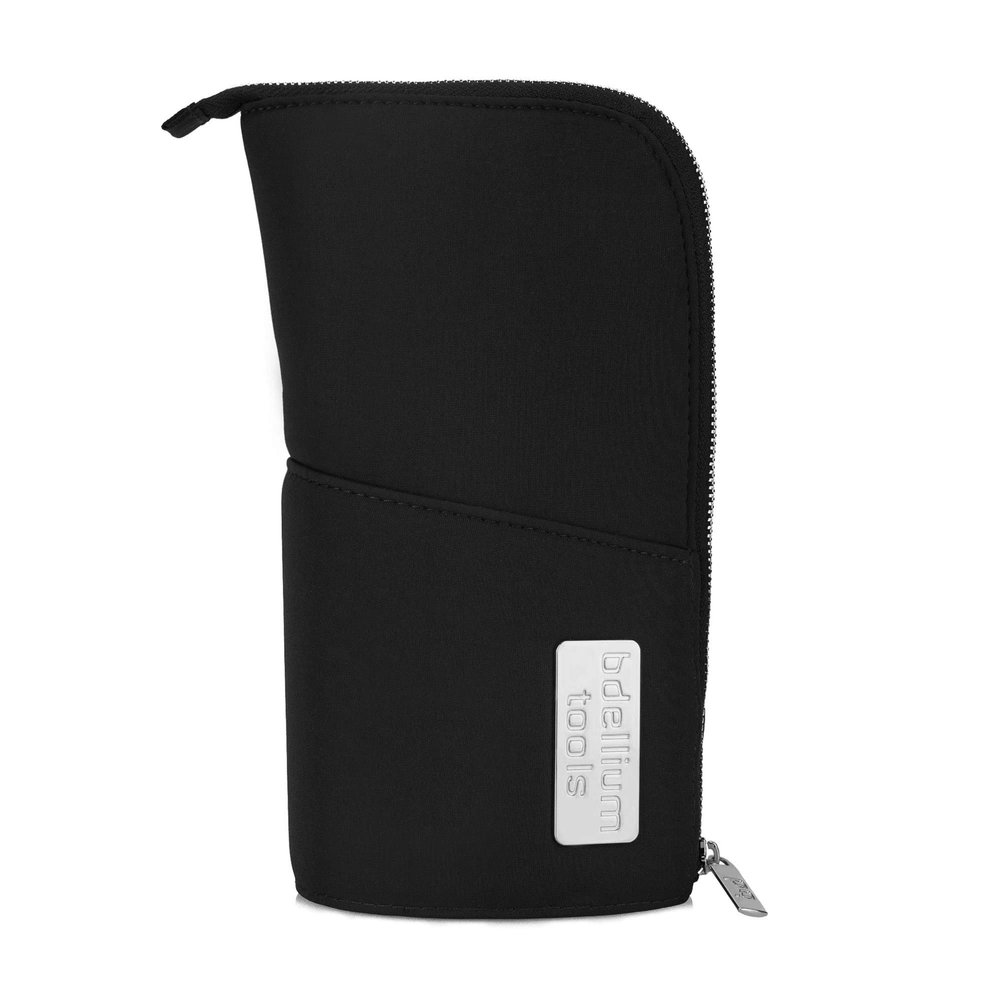 BDELLIUM TOOLS Professional Makeup Brush Stand-Up Pouch (Brushes Not Included) (Golden Triangle Black)
