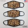 Cameleon Cover - Made in USA - Fashion Cheetah Face Mask Covering Washable Cotton Double Layer - 3 Pack (Cheetah Collection) view 4