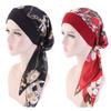 4Packs/3Packs/2Packs Chemotherapy Head Scarf Night Sleep hat Cap Elastic broadband Multifunctional Printing hat Chemical Hair Loss Cap view 2