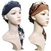 4Packs/3Packs/2Packs Chemotherapy Head Scarf Night Sleep hat Cap Elastic broadband Multifunctional Printing hat Chemical Hair Loss Cap view 4
