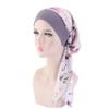 4Packs/3Packs/2Packs Chemotherapy Head Scarf Night Sleep hat Cap Elastic broadband Multifunctional Printing hat Chemical Hair Loss Cap view 3