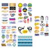 Throwback 90s Theme Temporary Tattoos (5 Pages) - Funny 1990's Theme Party Decoration, Favors & Supplies multicolor view 2