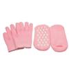 AnHua 2 Pcs Moisturize Soften Repair Cracked Skin Moisturizing Treatment Gel Spa Socks Gloves (Pink) view 1