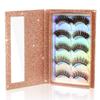 2 Packs 5 Pairs Eyelash Book Empty False Lash Storage Book Box Glitter False Eyelash Storage Case Container Makeup Display Lash Holder Portable Travel Catalog for Women, Rose Gold view 2