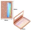 2 Packs 5 Pairs Eyelash Book Empty False Lash Storage Book Box Glitter False Eyelash Storage Case Container Makeup Display Lash Holder Portable Travel Catalog for Women, Rose Gold view 3