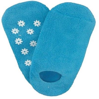 AnHua 1 Pair Feet Spa Moisturizing Gel Socks Exfoliating Dry Cracked Soft Skin Sock Pedicure Foot Care Tool Beauty Foot Care (Blue)