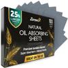 Natural Oil Blotting Sheets for Face with Bamboo Charcoal - 25% Larger - 1pk/100 Makeup Friendly Oil Absorbing Sheets for Face - Easy Dispensing Blotting Papers - Perfect for Keeping in Purse view 1