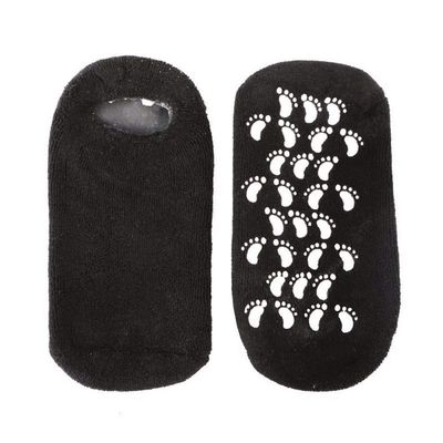 AnHua 1 Pair Feet Spa Moisturizing Gel Socks Exfoliating Dry Cracked Soft Skin Sock Pedicure Foot Care Tool Beauty Foot Care (Black)