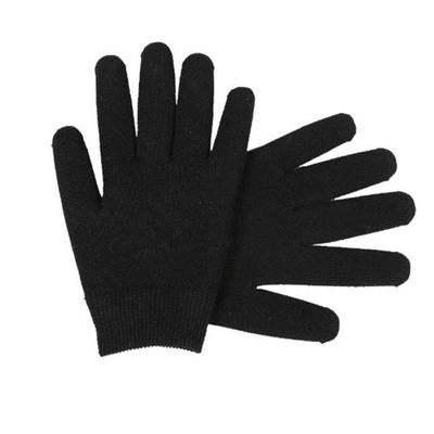AnHua 1 Pair Gel SPA Moisturizing Gloves Soft Cotton Moisturizing Whitening Exfoliating Foot Mask Smooth Skin Care Dry Treatment (Black)