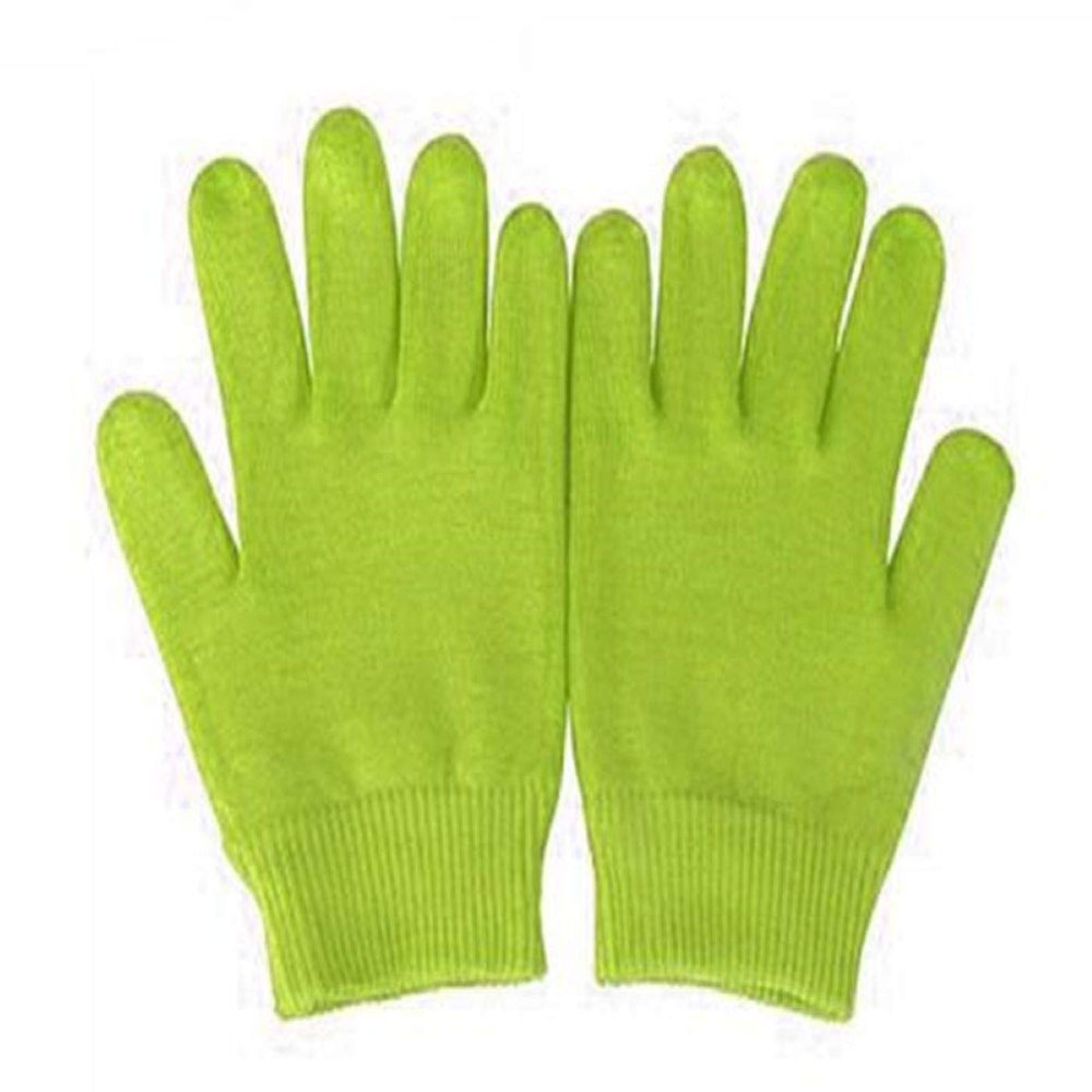 AnHua 1 Pair Gel SPA Moisturizing Gloves Soft Cotton Moisturizing Whitening Exfoliating Foot Mask Smooth Skin Care Dry Treatment (Green)