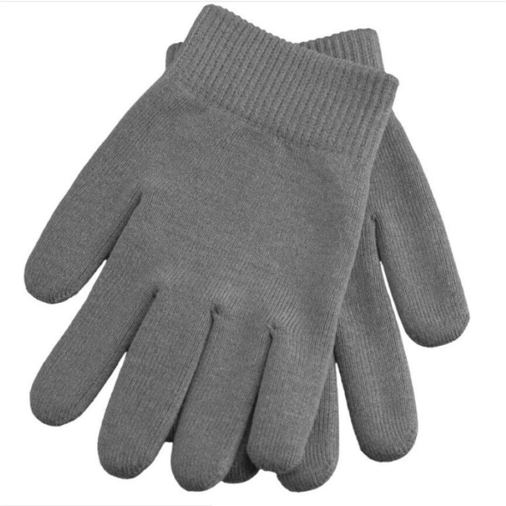 AnHua 1 Pair Gel SPA Moisturizing Gloves Soft Cotton Moisturizing Whitening Exfoliating Foot Mask Smooth Skin Care Dry Treatment (Gray)