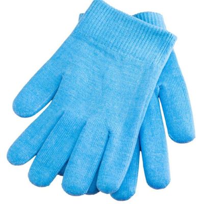 AnHua 1 Pair Gel SPA Moisturizing Gloves Soft Cotton Moisturizing Whitening Exfoliating Foot Mask Smooth Skin Care Dry Treatment (Blue)