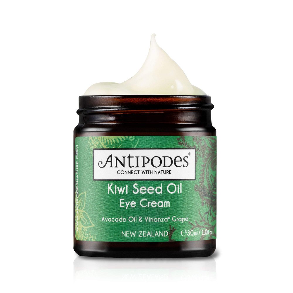 ANTIPODES Kiwi Seed Oil Eye Cream | Anti Aging Eye Cream For Youthful Looking Skin with Vitamin C Skincare Ingredient Kiwi Seed Oil | Vegan Eye Cream | Fine Lines, Aging & Dry Skin | 30ml, 1 fl. Oz