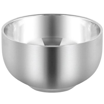 Akstore Men's Durable Shave Soap Cup Stainless Steel Heat Insulation Smooth Shaving Mug Bowl (Medium)