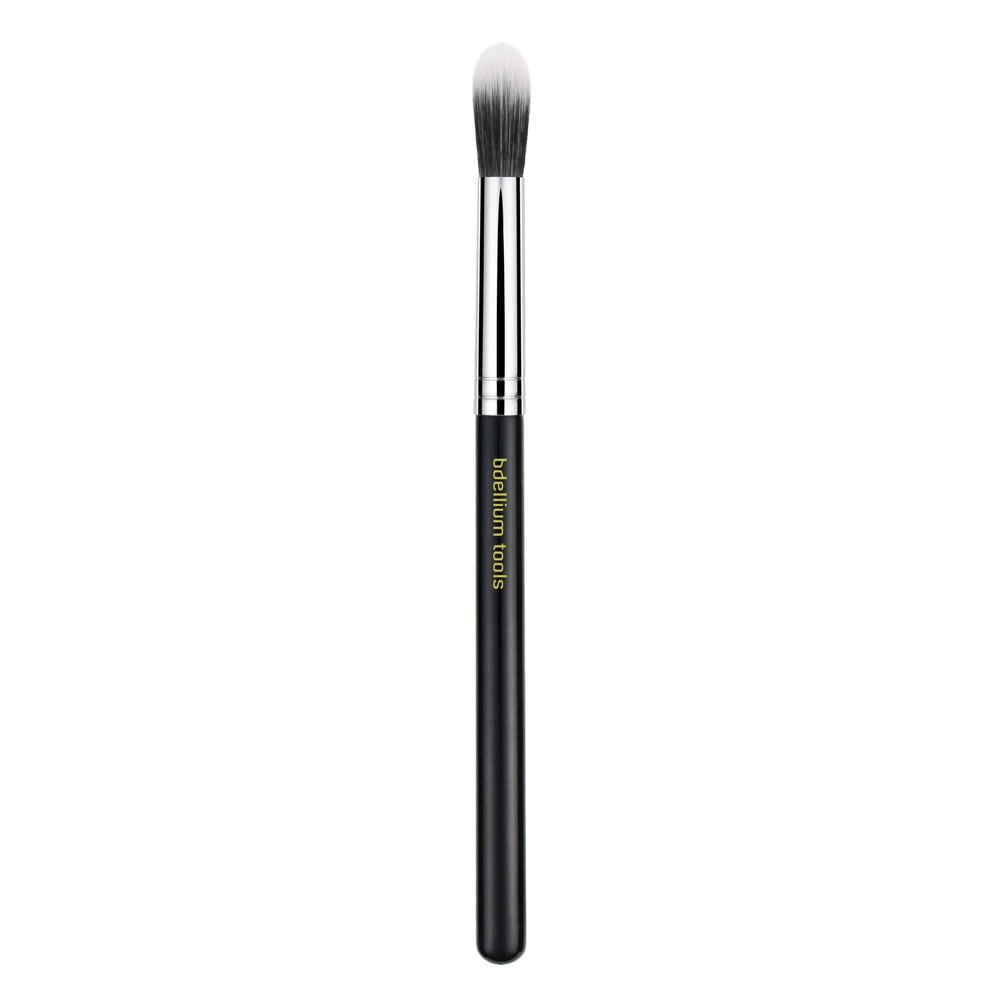Bdellium Tools Professional Makeup Brush - Maestro Series 787 Duet Fiber Large Tapered Blending - With Soft Synthetic Fibers, For Controlled Lightweight Application (Black, 1pc)