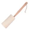 Natural Loofah Bath Brush with Long Wood Handle Exfoliating Dry Skin Shower Body Scrubber Spa Massager view 1