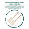 Natural Loofah Bath Brush with Long Wood Handle Exfoliating Dry Skin Shower Body Scrubber Spa Massager view 3